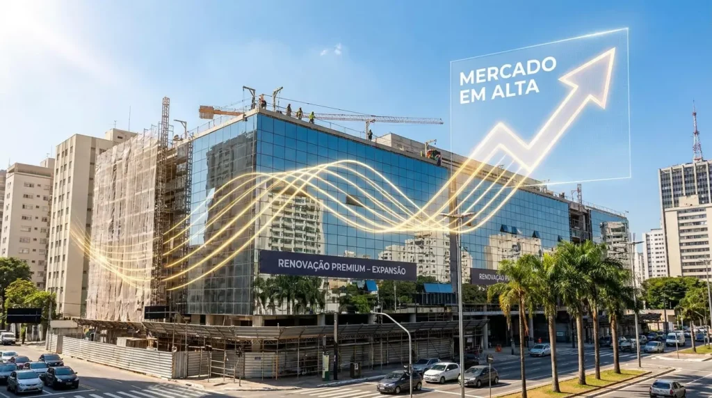 Reforma e expansão de imóvel comercial utilizando os recursos financeiros do crédito com garantia.